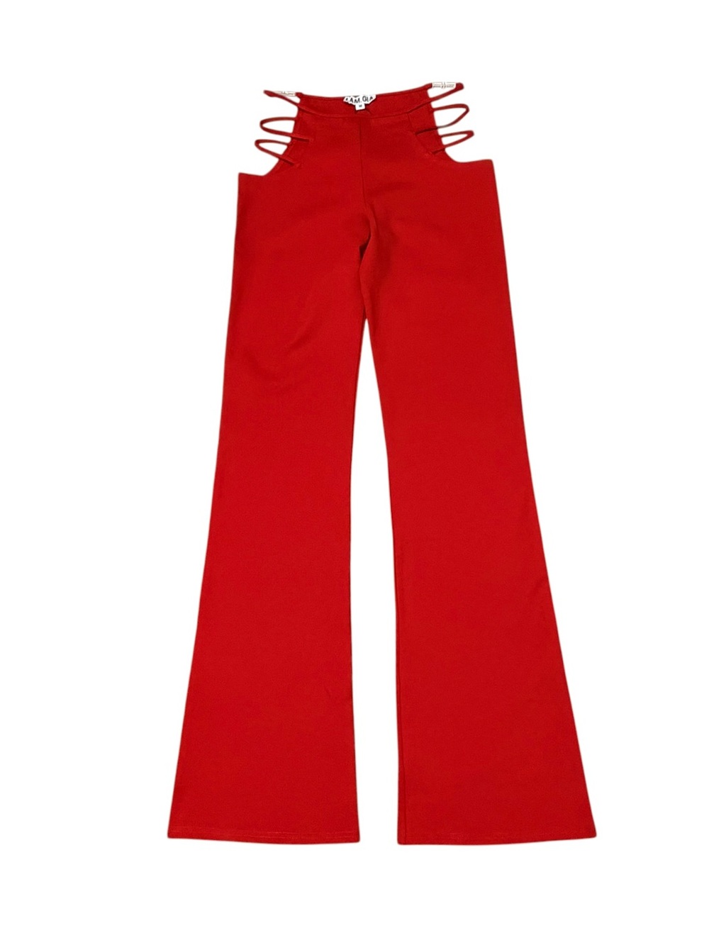 I.AM.GIA Red Strappy High-Waist Flare Pants